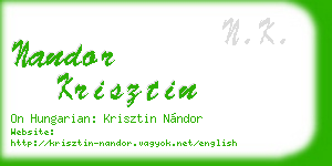 nandor krisztin business card