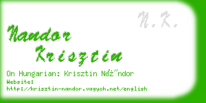 nandor krisztin business card